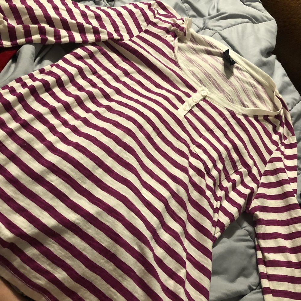 stripped long sleeve shirt